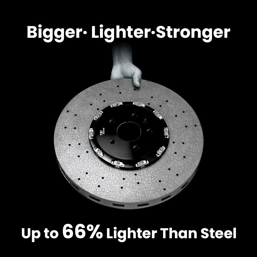 TEI Brakes — TCCB-R Long-Fiber Carbon Fiber Ceramic Rotor — product image