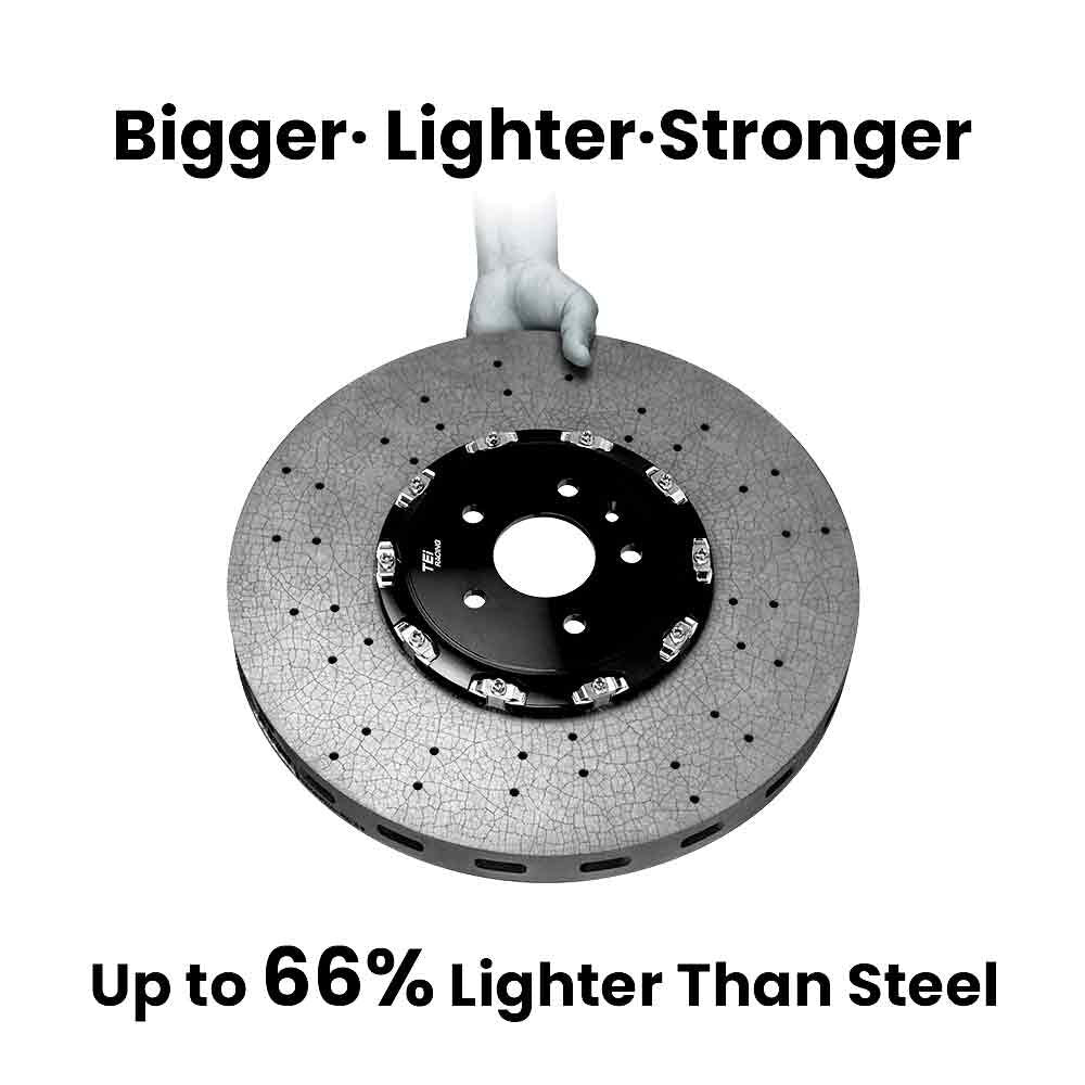 TEI Brakes — TCCB-R Long-Fiber Carbon Fiber Ceramic Rotor — product image